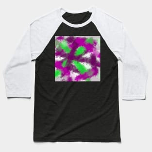 Purple and green Baseball T-Shirt